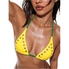 image:imageSOLY HUX Womens Grommet Eyelet Halter Bikini Top Tie Backless Swim Tops Beach WearYellow